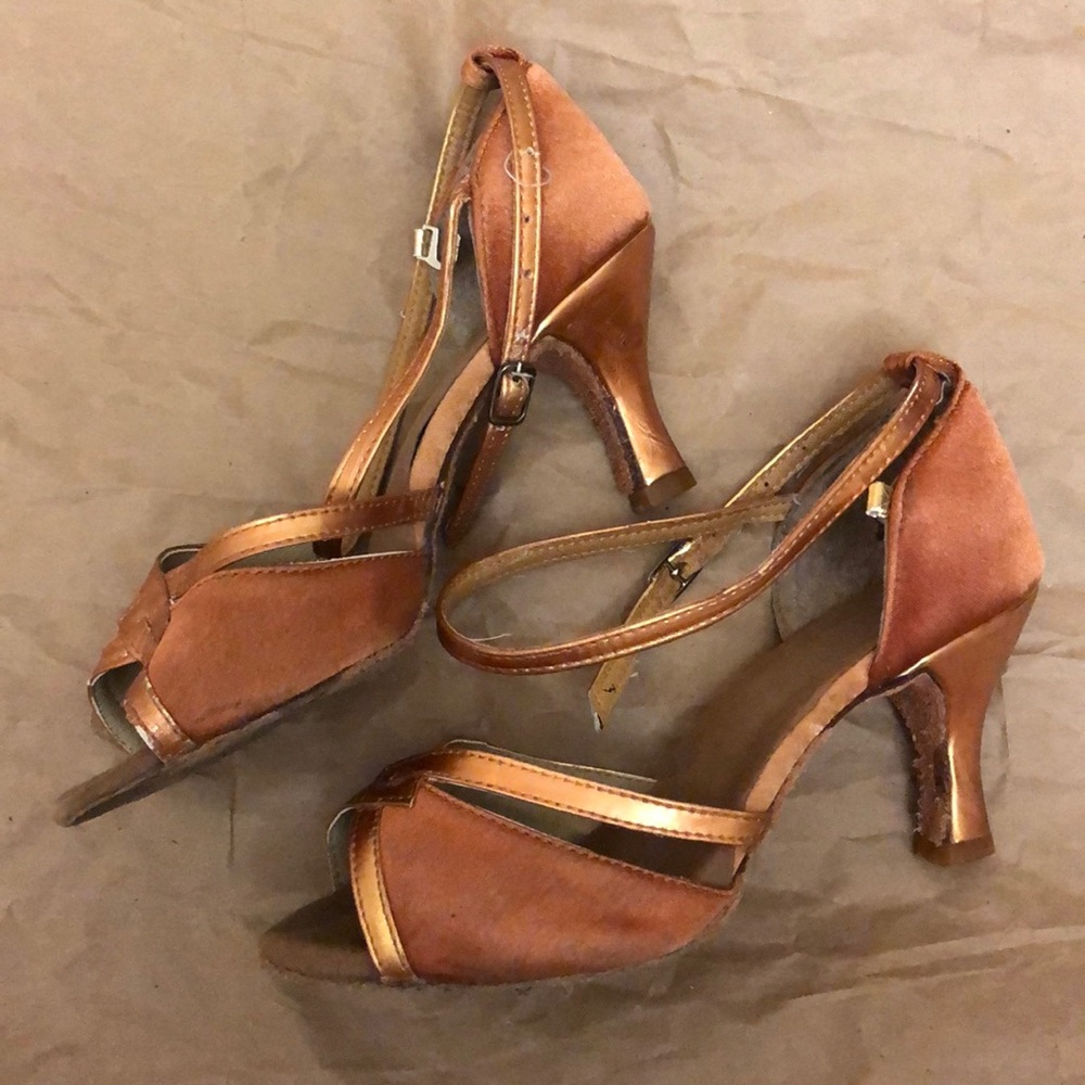 Gently used Latin dance shoes